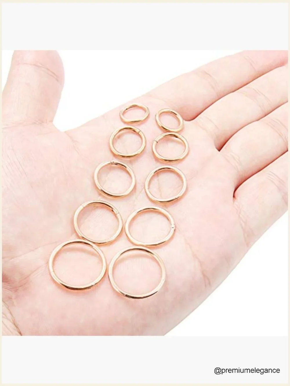 14G Surgical Steel Hinged Clicker Segment Rings 8-16mm Body Piercing Jewelry Set